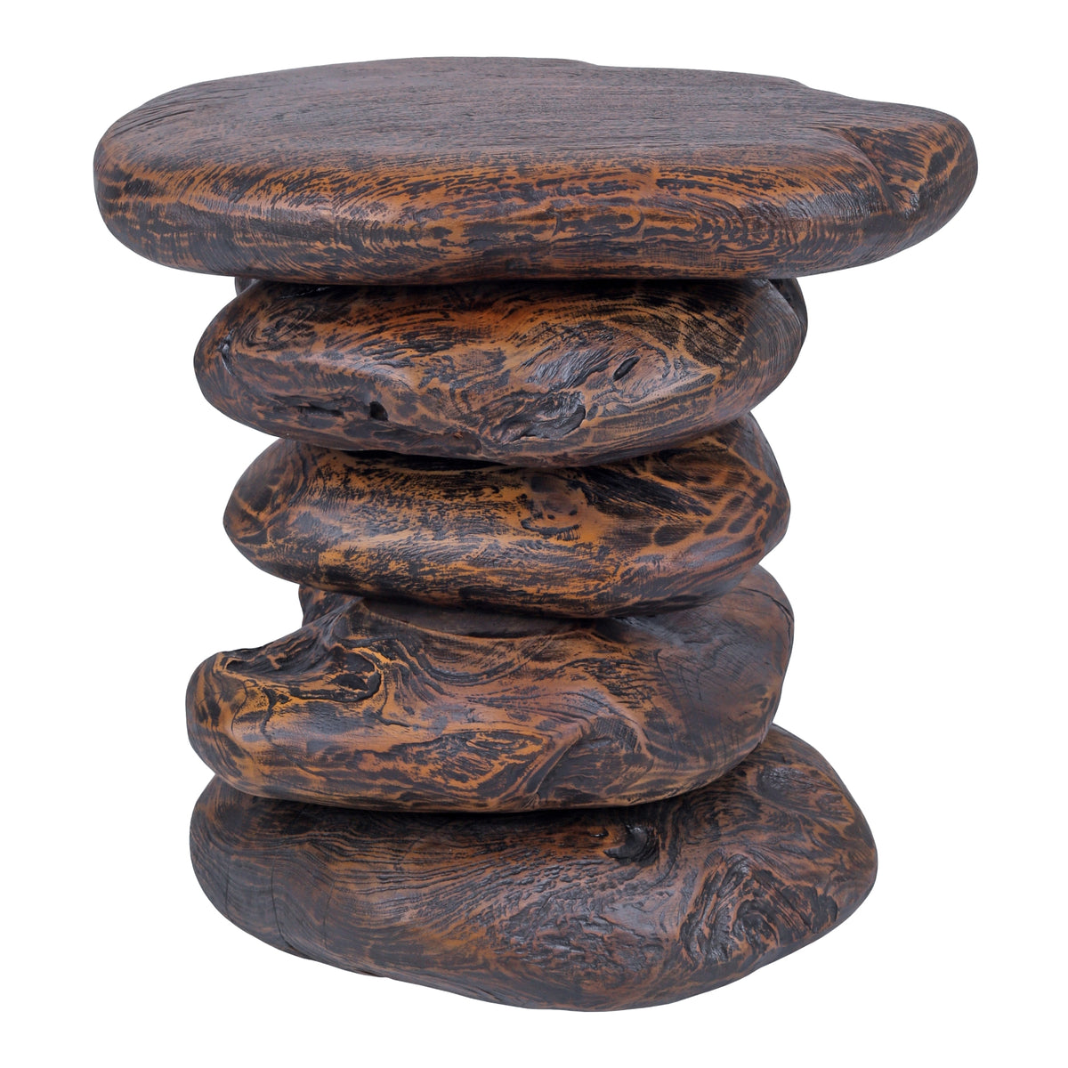 Katniss Reclaimed Teak Side/End Table - Ebonized Teak
