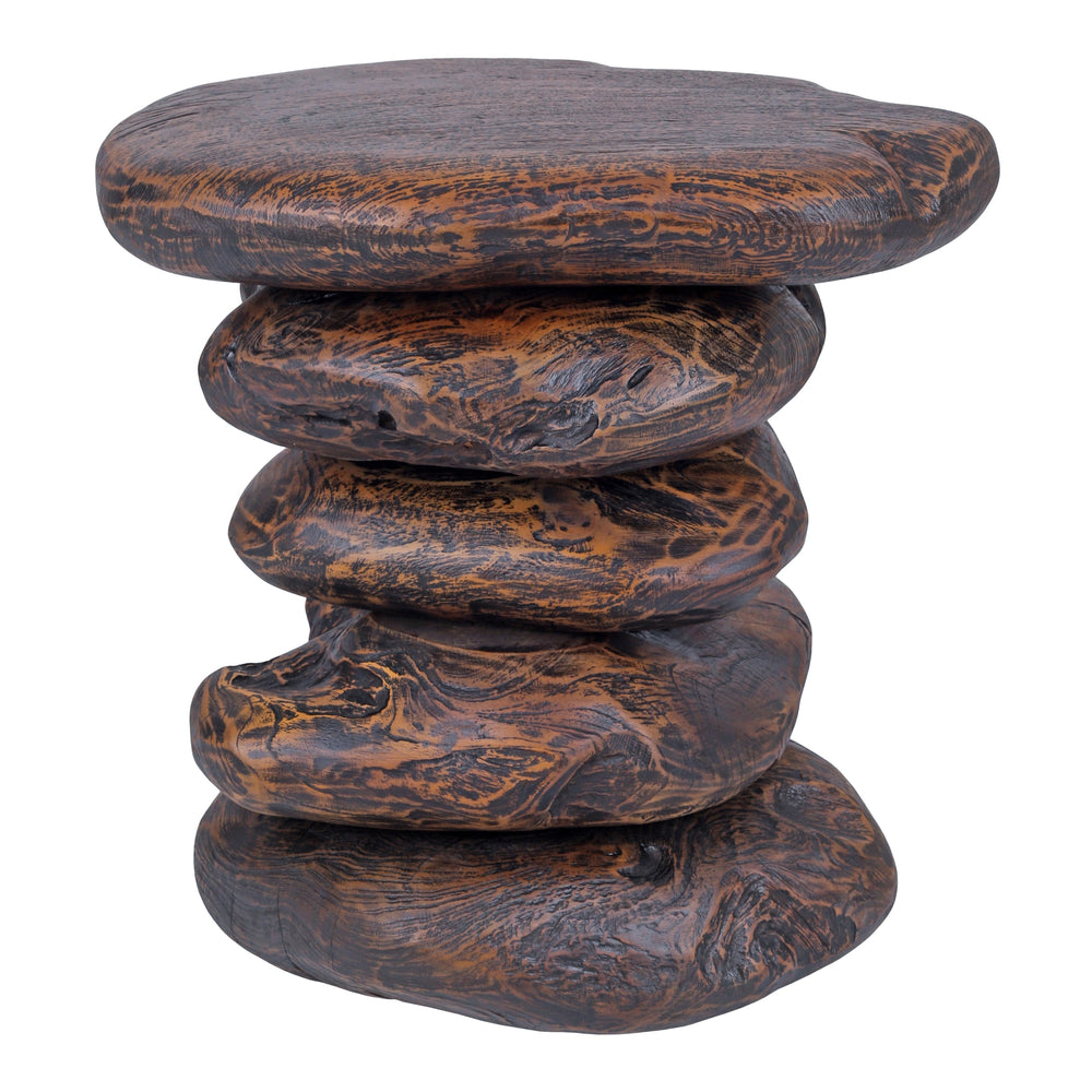 Katniss Reclaimed Teak Side/End Table - Ebonized Teak