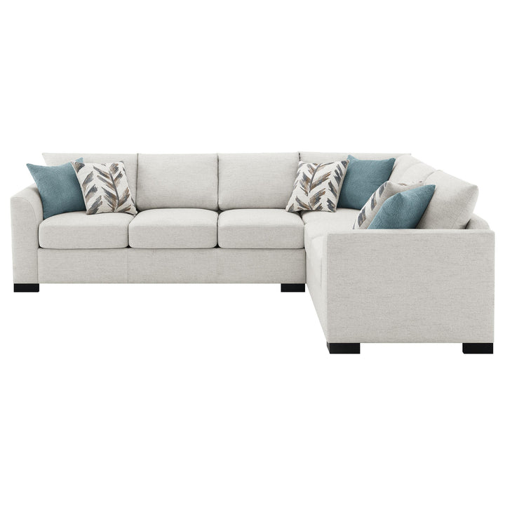 Coaster Furniture 500818 Ashford Chenille Upholstered Sleeper Sectional Sofa Greige