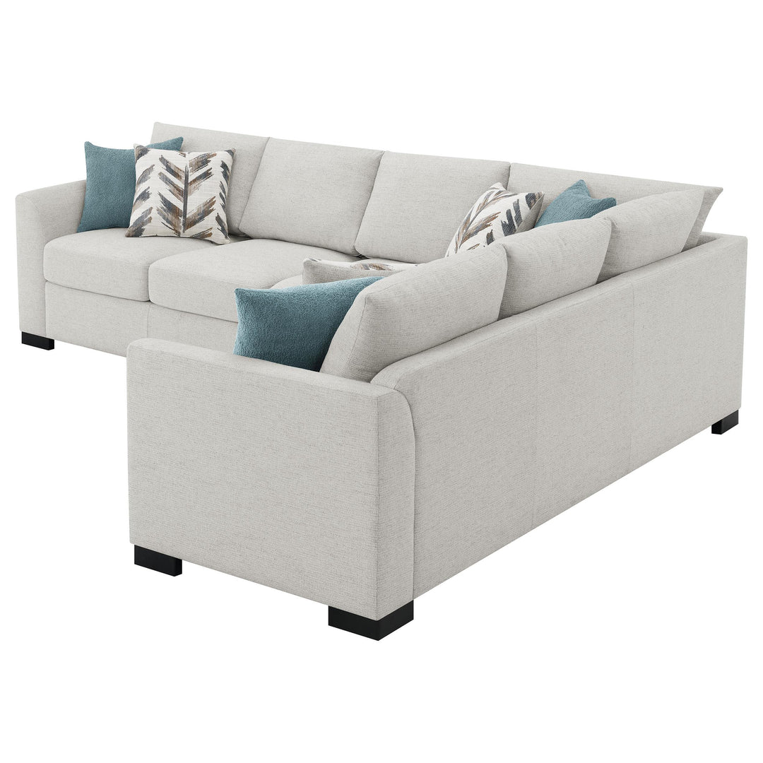 Coaster Furniture 500818 Ashford Chenille Upholstered Sleeper Sectional Sofa Greige