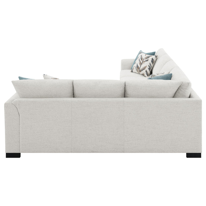 Coaster Furniture 500818 Ashford Chenille Upholstered Sleeper Sectional Sofa Greige