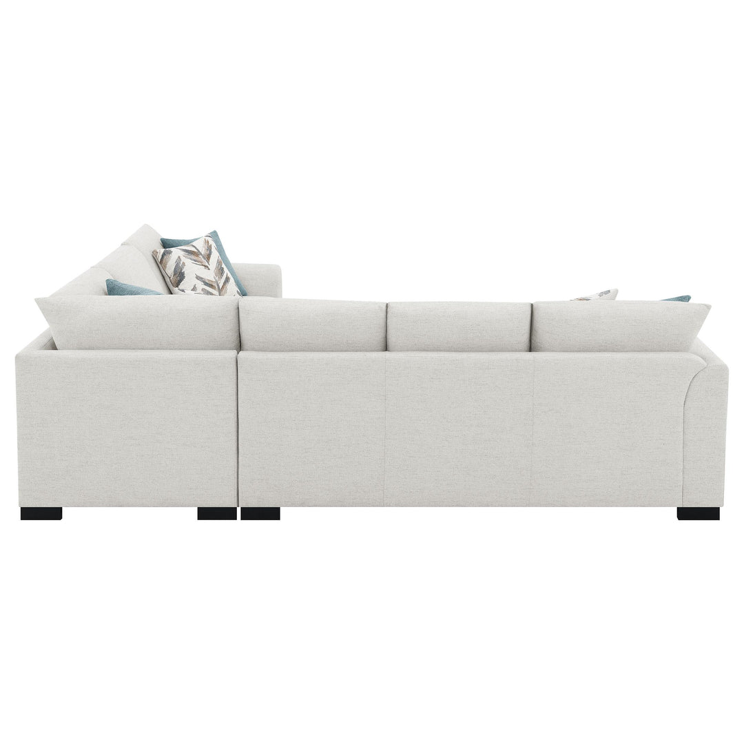 Coaster Furniture 500818 Ashford Chenille Upholstered Sleeper Sectional Sofa Greige