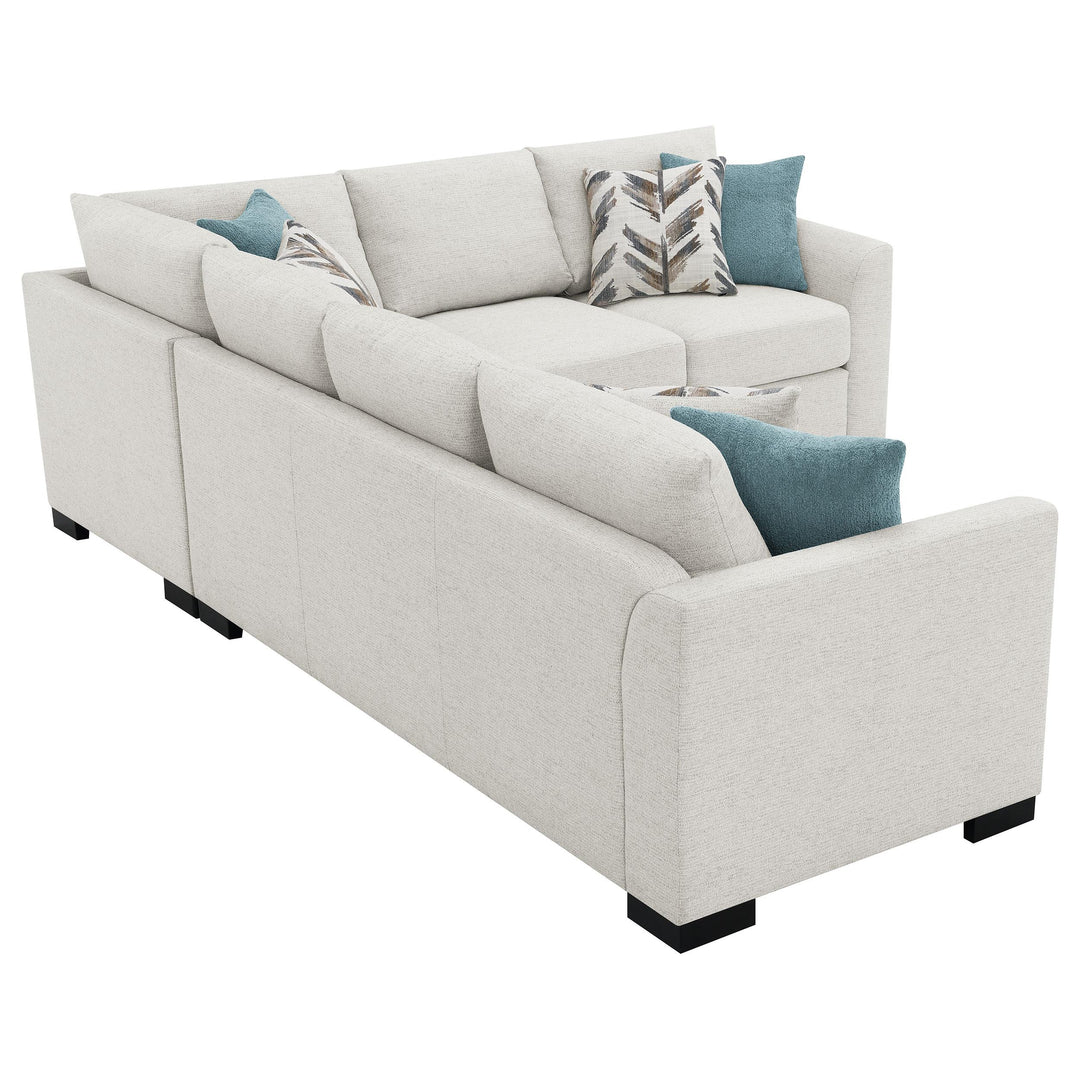 Coaster Furniture 500818 Ashford Chenille Upholstered Sleeper Sectional Sofa Greige