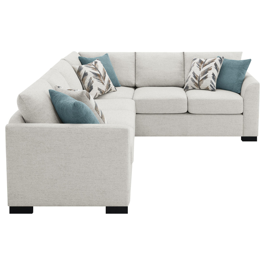 Coaster Furniture 500818 Ashford Chenille Upholstered Sleeper Sectional Sofa Greige