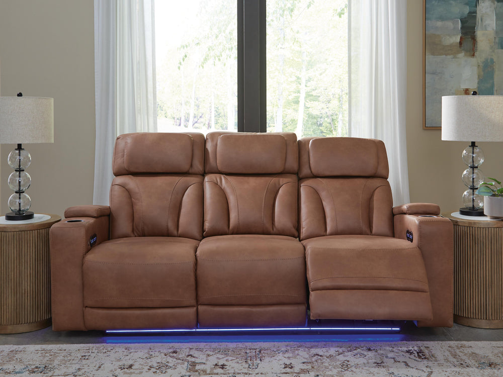 Clean-Slate Power Reclining Sofa - Dark Brown (2)