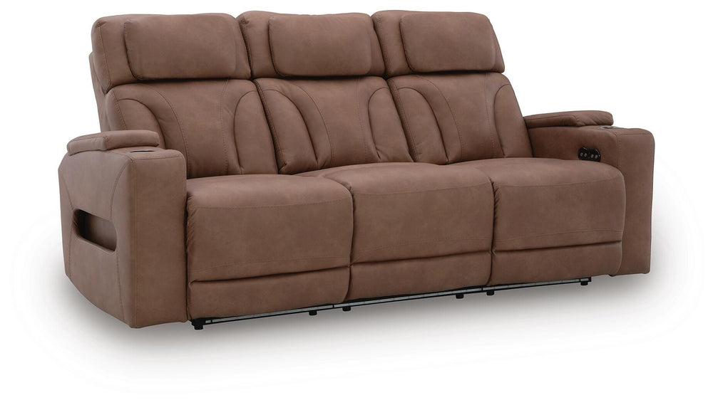 Clean-Slate Power Reclining Sofa - Dark Brown (1)