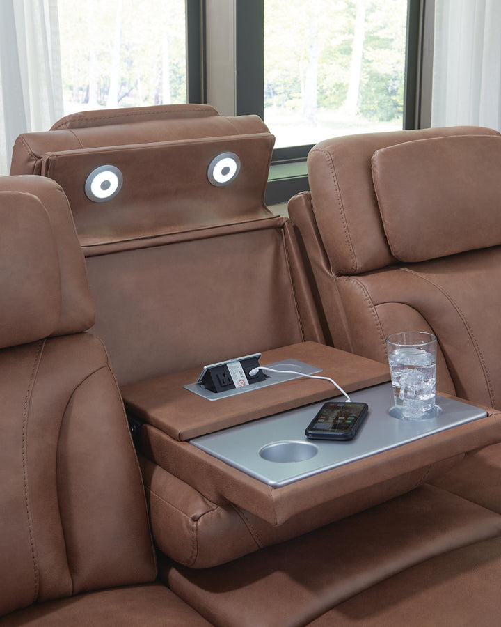Clean-Slate Power Reclining Sofa - Dark Brown (8)