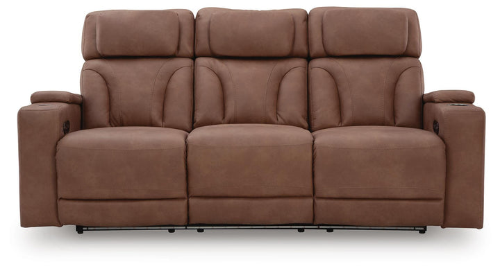 Clean-Slate Power Reclining Sofa - Dark Brown (4)
