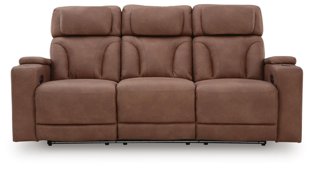 Clean-Slate Power Reclining Sofa - Dark Brown (4)