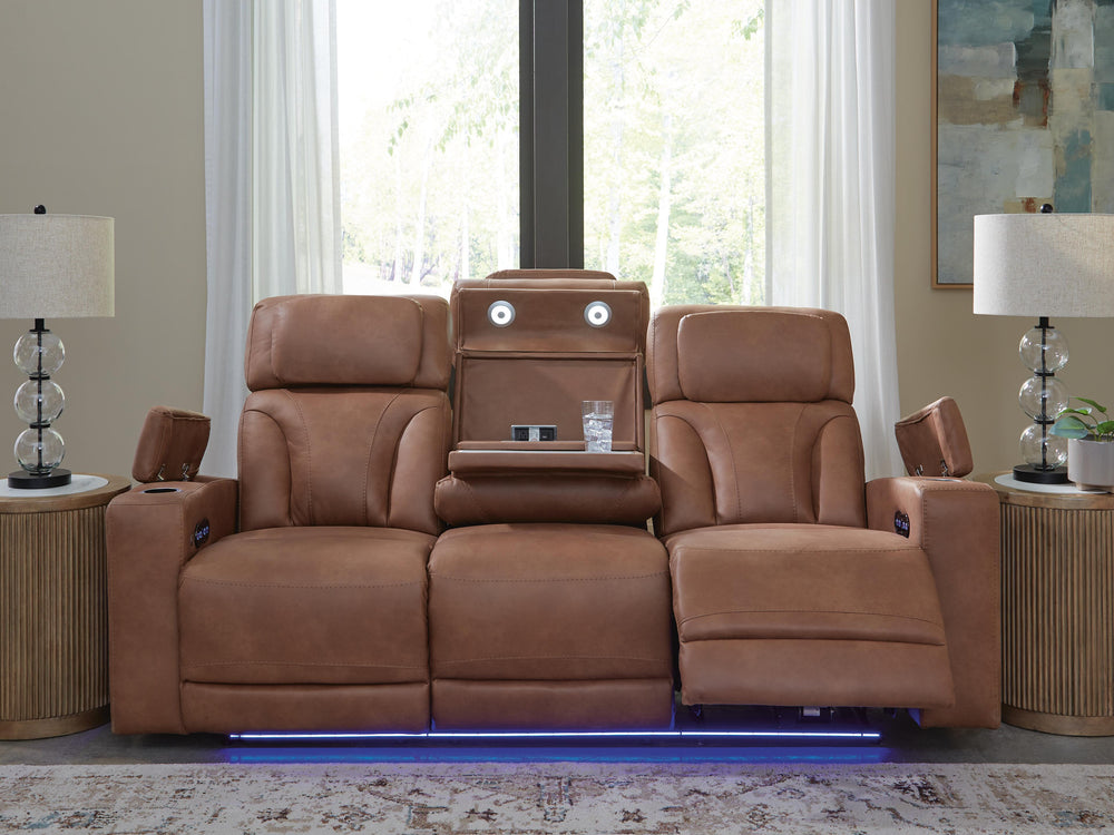 Clean-Slate Power Reclining Sofa - Dark Brown (7)