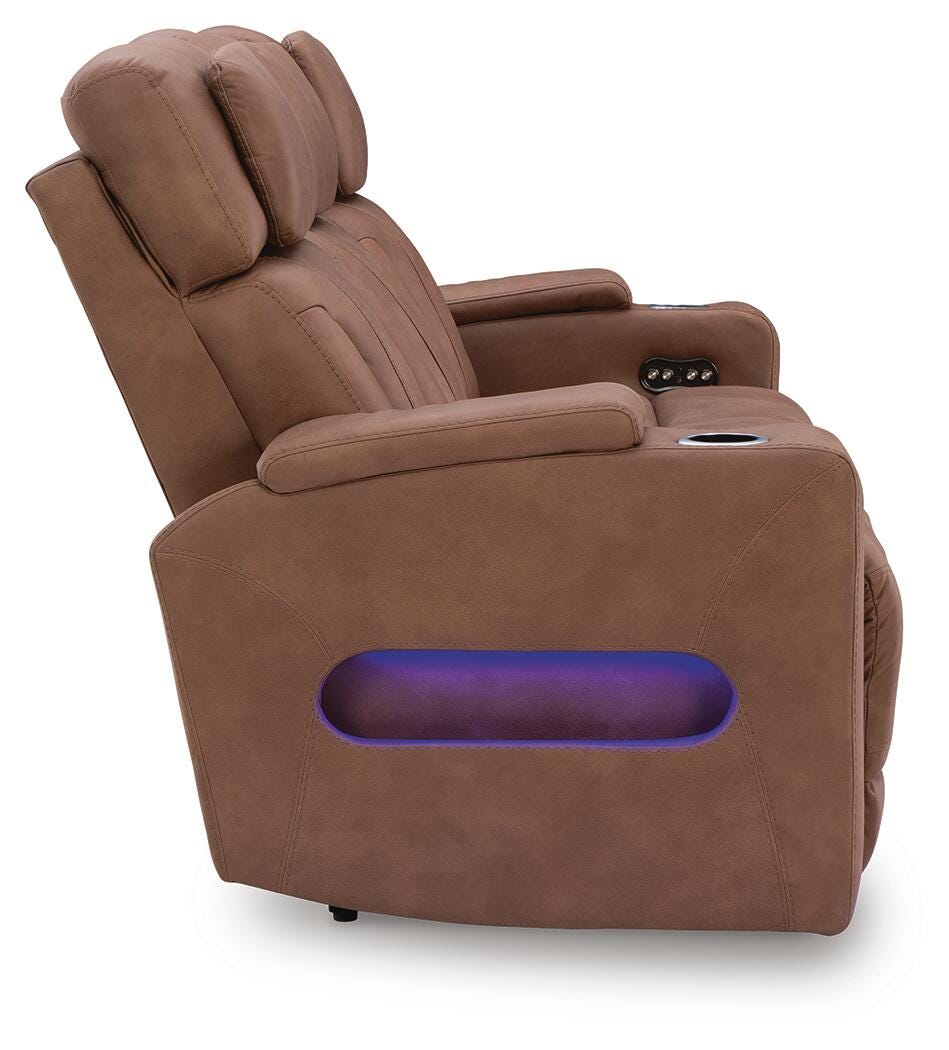Clean-Slate Power Reclining Sofa - Dark Brown (5)