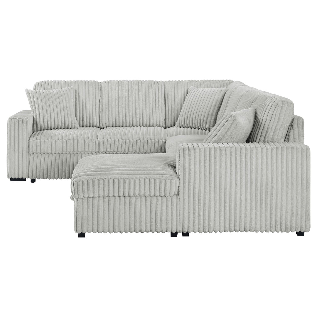 Coaster Furniture 501208 Devonshire Sleeper Sectional Sofa Storage Chaise Grey