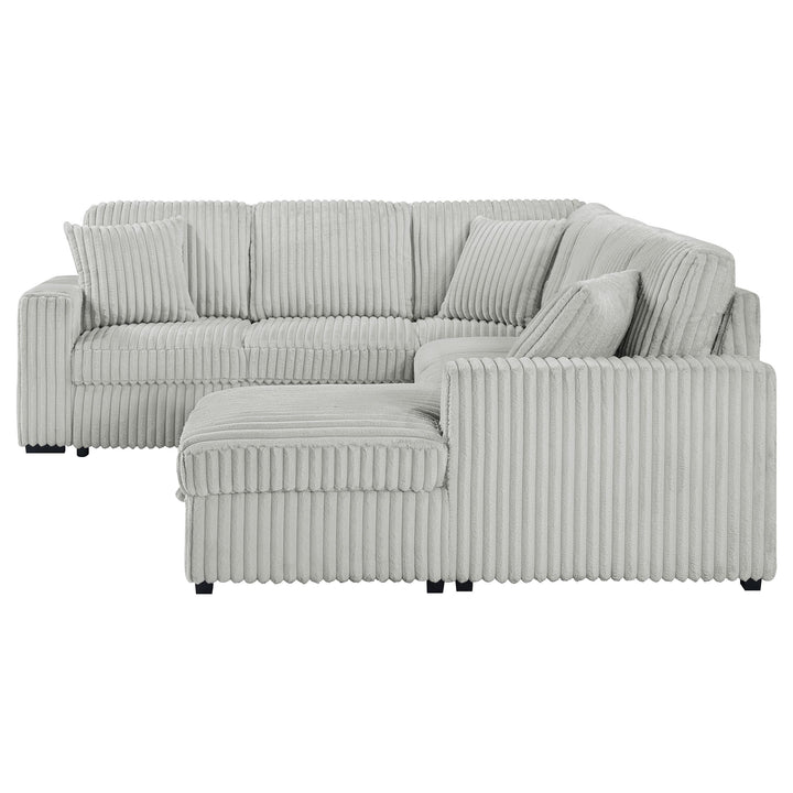 Coaster Furniture 501208 Devonshire Sleeper Sectional Sofa Storage Chaise Grey