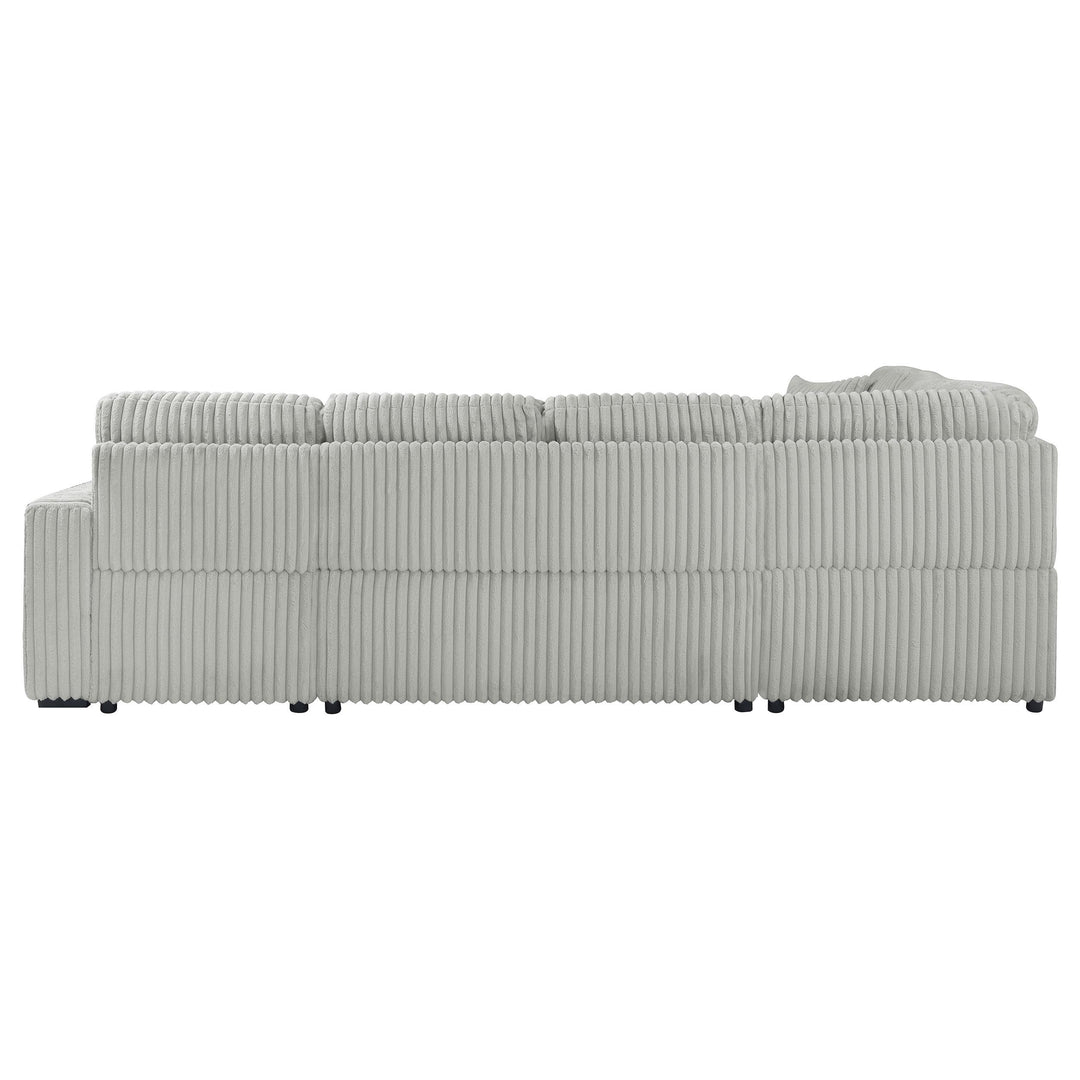 Coaster Furniture 501208 Devonshire Sleeper Sectional Sofa Storage Chaise Grey