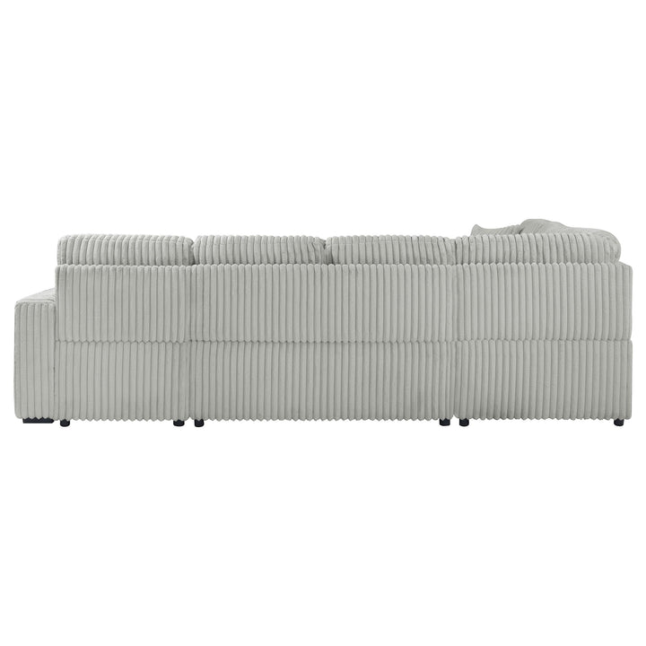 Coaster Furniture 501208 Devonshire Sleeper Sectional Sofa Storage Chaise Grey