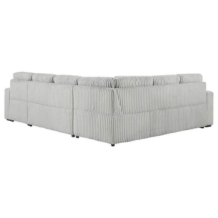 Coaster Furniture 501208 Devonshire Sleeper Sectional Sofa Storage Chaise Grey