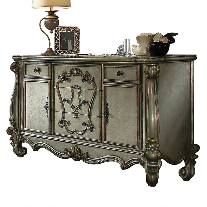 ACME Furniture Versailles Dresser Antique Platinum Finish