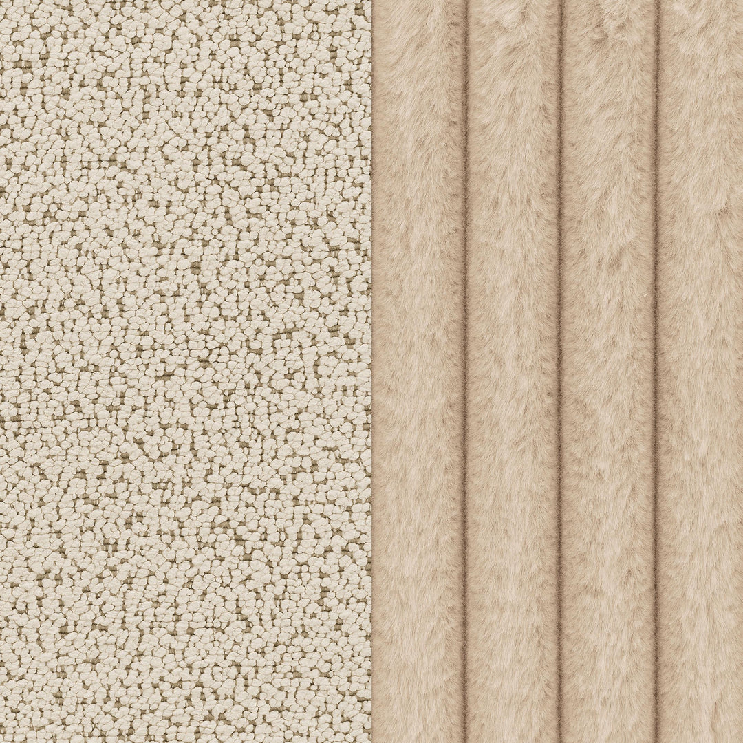 Coaster Furniture 503999 Winchester Boucle Upholstered Chair and a Half Sand Pebble