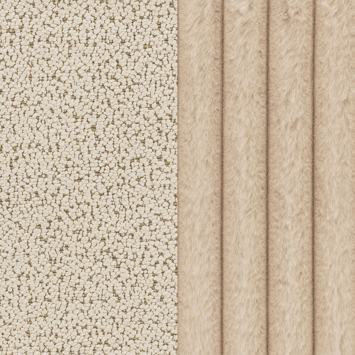 Coaster Furniture 503999 Winchester Boucle Upholstered Chair and a Half Sand Pebble