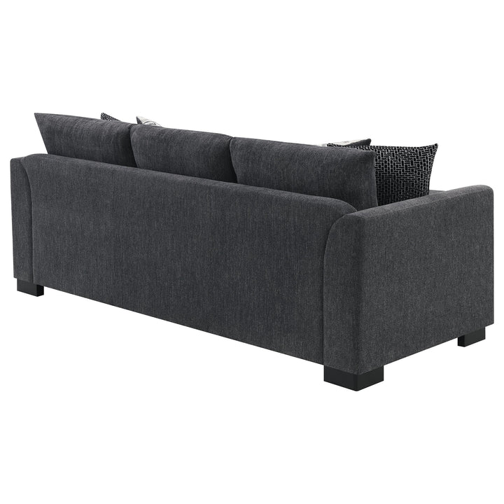 Coaster Furniture 504777 Storey Upholstered Sleeper Sectional Chaise Sofa Dark Grey