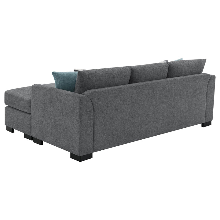 Coaster Furniture 504779 Storey Upholstered Sleeper Sectional Chaise Sofa Grey