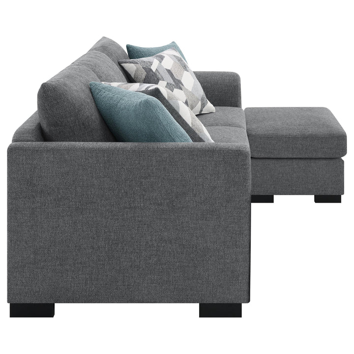 Coaster Furniture 504779 Storey Upholstered Sleeper Sectional Chaise Sofa Grey