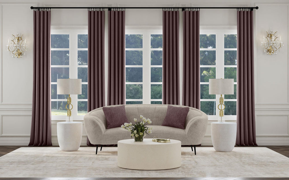 Coaster Furniture 504838 Ellorie Upholstered Channel Back Curved Loveseat Beige