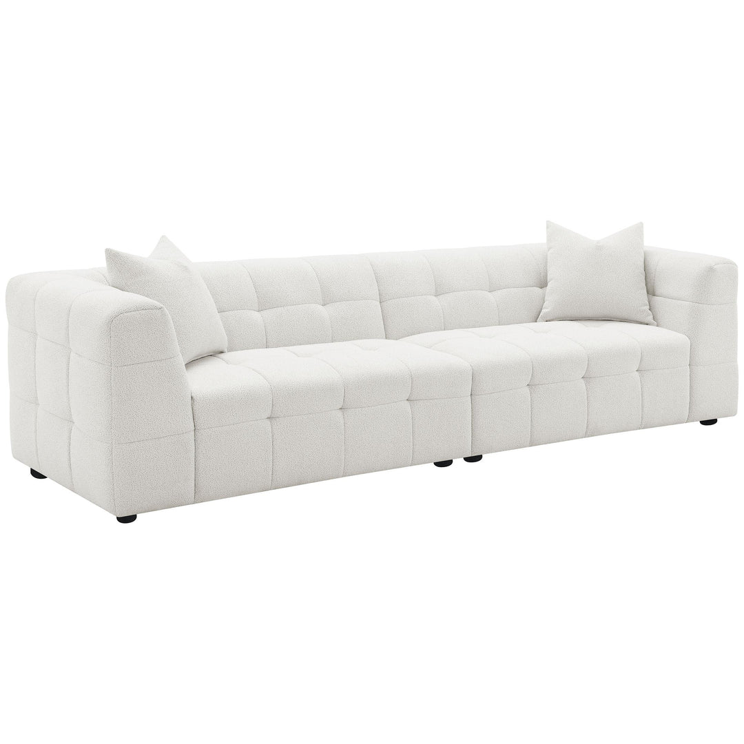 Coaster Furniture 504850 Everly Boucle Upholstered Extra Long Sofa Off White