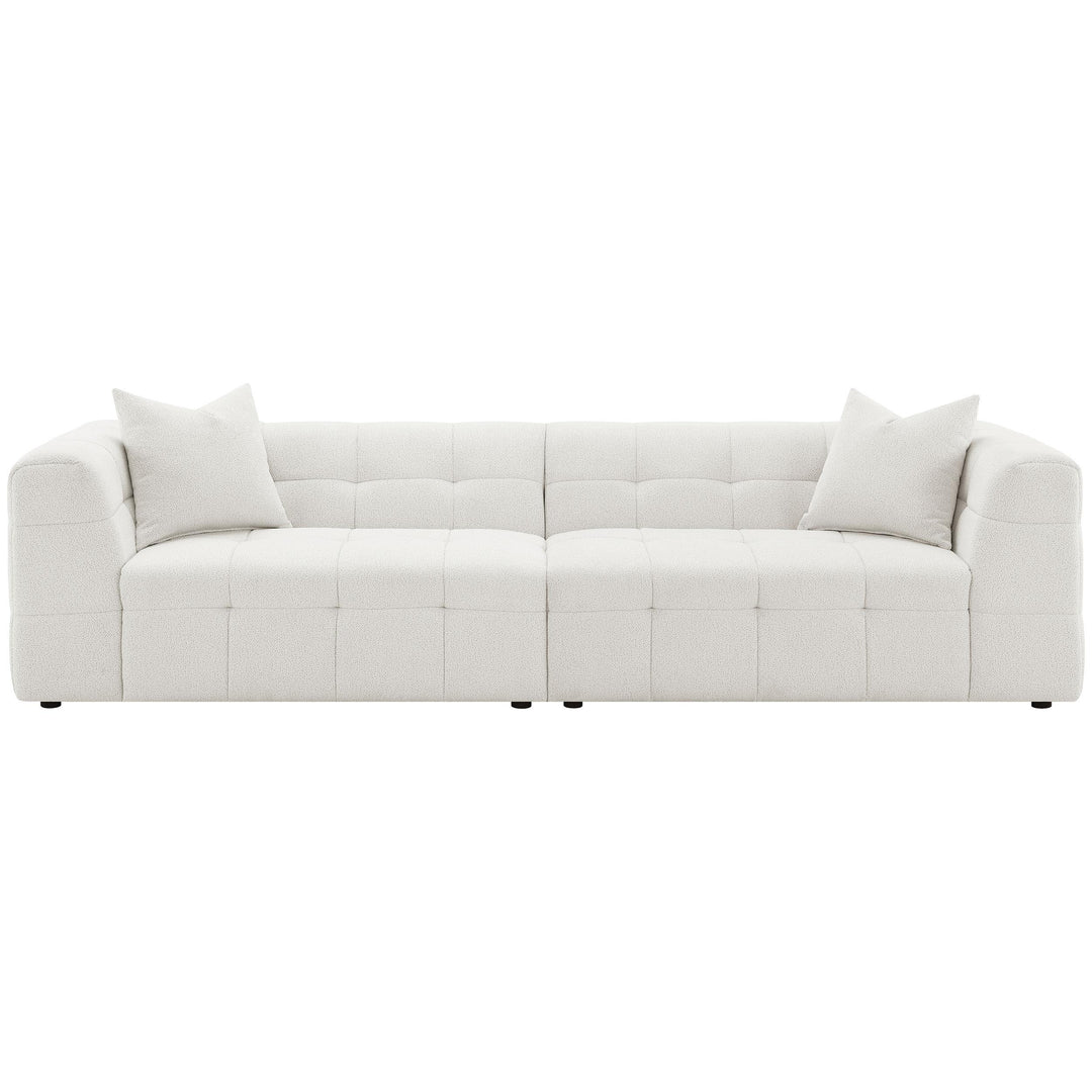 Coaster Furniture 504850 Everly Boucle Upholstered Extra Long Sofa Off White