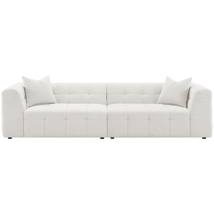 Coaster Furniture 504850 Everly Boucle Upholstered Extra Long Sofa Off White