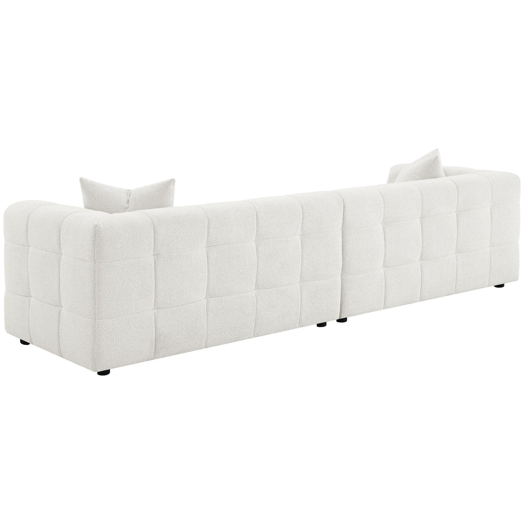 Coaster Furniture 504850 Everly Boucle Upholstered Extra Long Sofa Off White