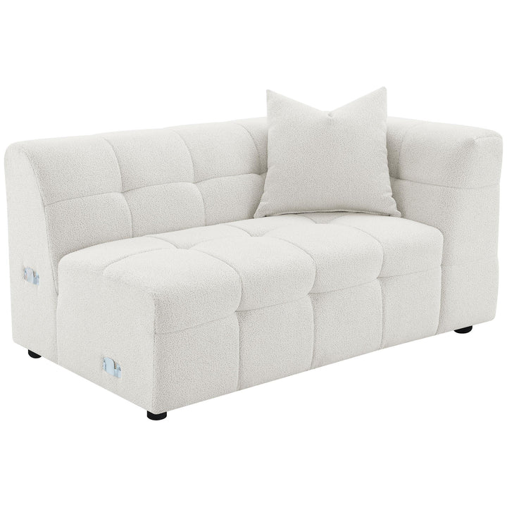Coaster Furniture 504850 Everly Boucle Upholstered Extra Long Sofa Off White