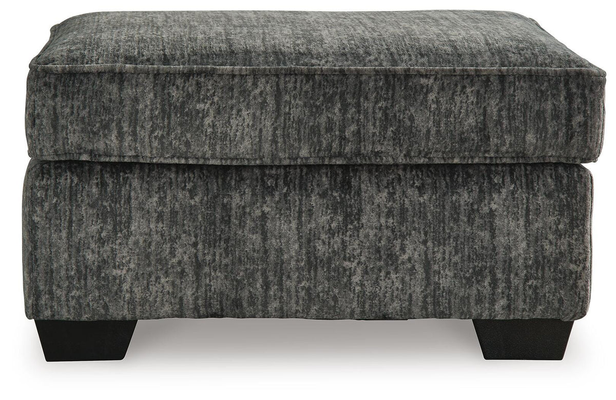 Lonoke 2 Loveseats, Oversized Chair and Ottoman - Gunmetal (2)