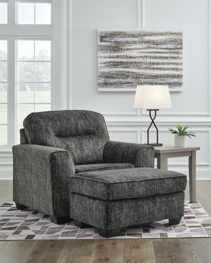 Lonoke Sofa, Loveseat, Oversized Chair and Ottoman - Gunmetal (24)