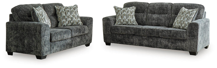 Lonoke Sofa and Loveseat - Gunmetal (2)