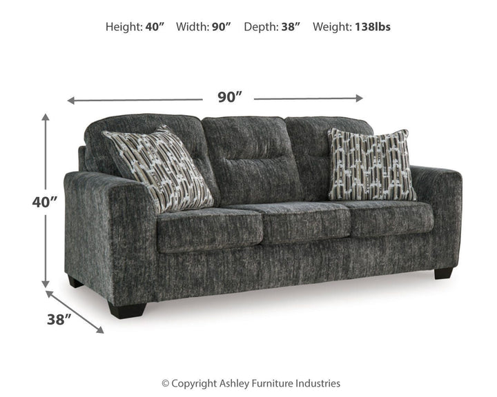 Lonoke Sofa, Loveseat, Oversized Chair and Ottoman - Gunmetal (21)