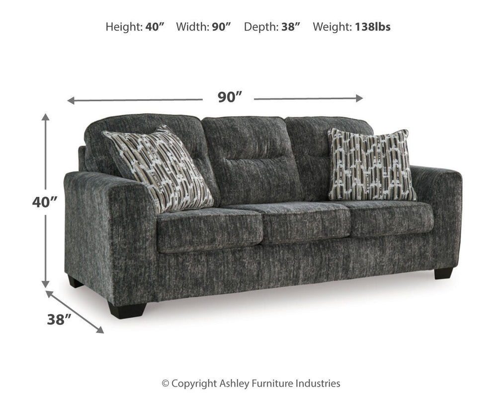 Lonoke Sofa, Loveseat, Oversized Chair and Ottoman - Gunmetal (21)