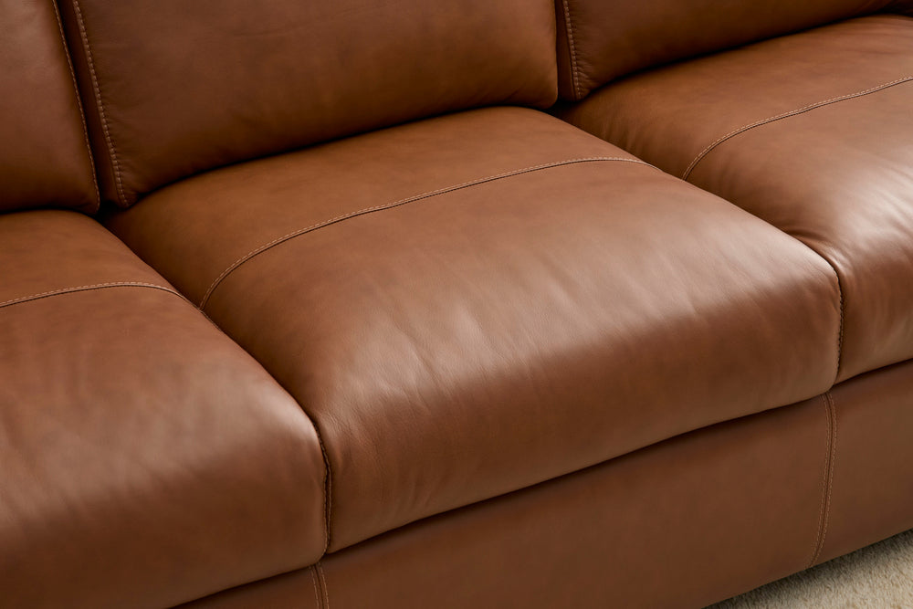 Henry Leather Sofa in Caramel