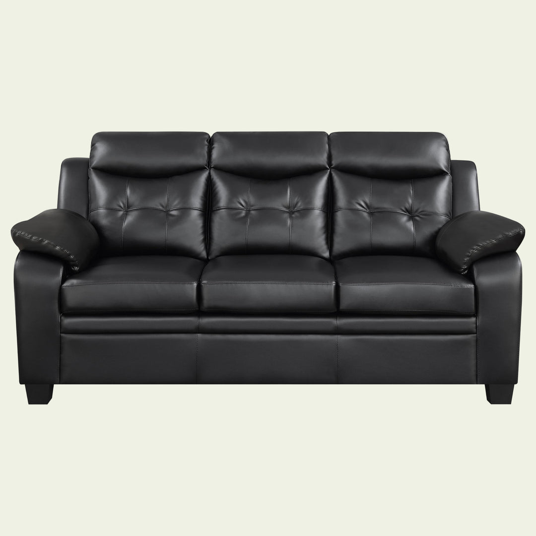 Coaster Furniture 506551-S2 Finley 2-piece Upholstered Padded Arm Tufted Sofa Set Black