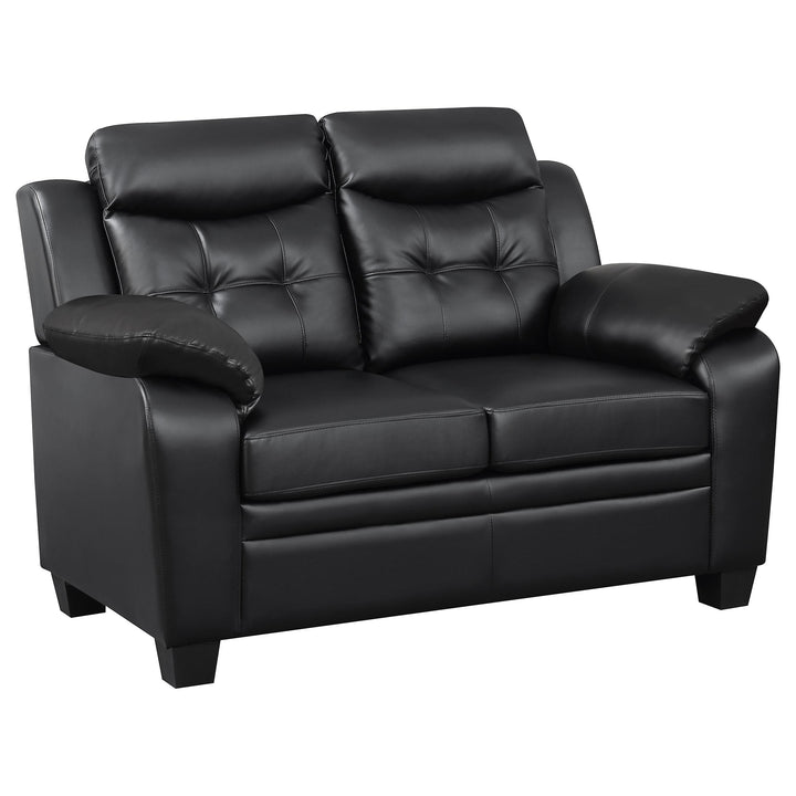 Coaster Furniture 506551-S2 Finley 2-piece Upholstered Padded Arm Tufted Sofa Set Black