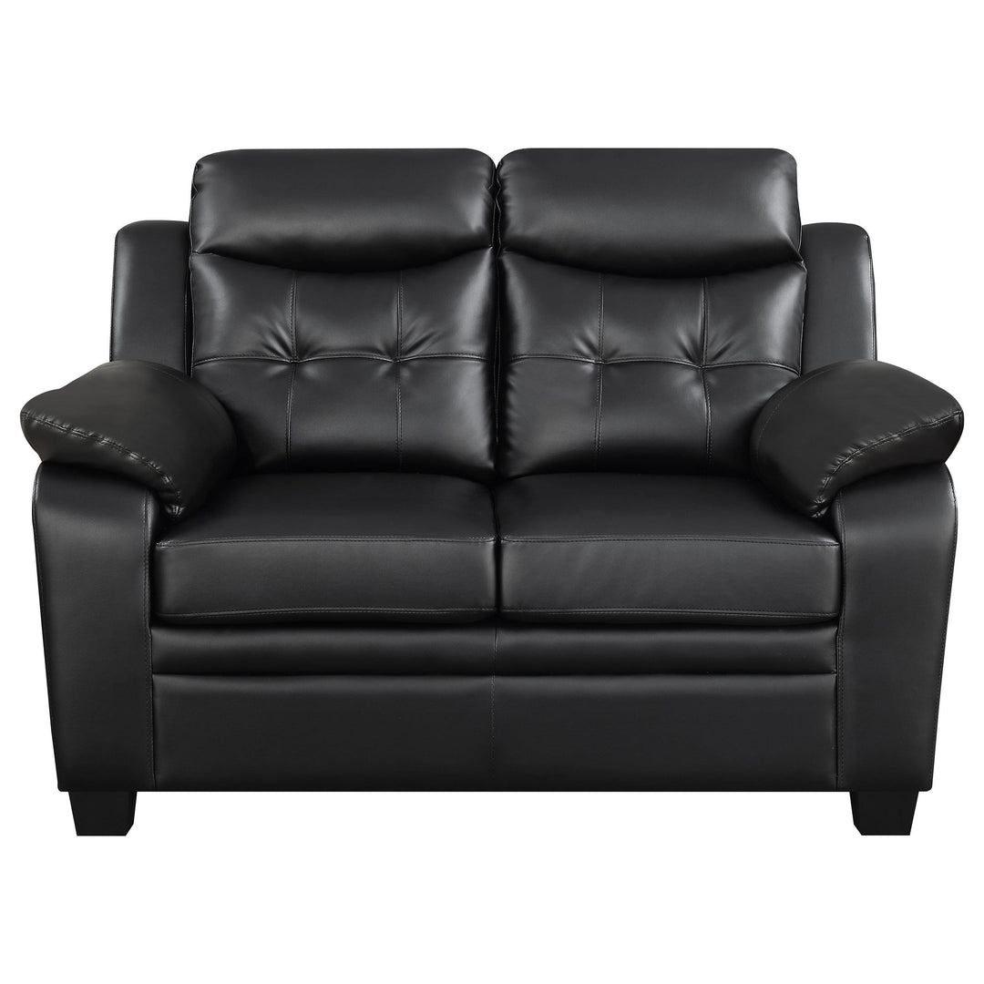 Coaster Furniture 506551-S2 Finley 2-piece Upholstered Padded Arm Tufted Sofa Set Black