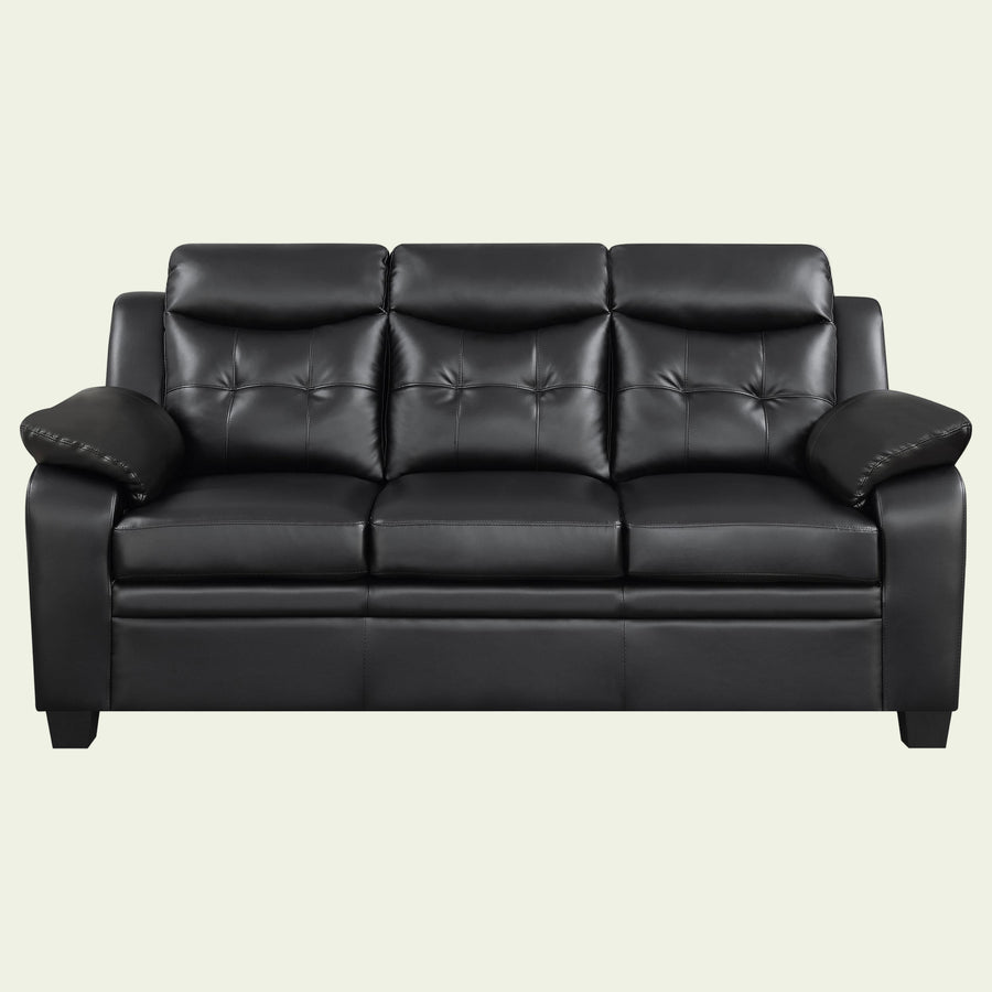 Coaster Furniture 506551 Finley Upholstered Padded Arm Tufted Sofa Black