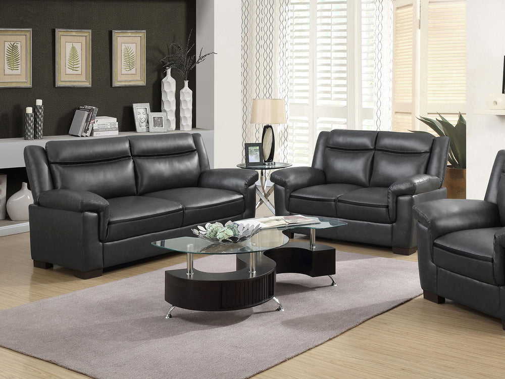 Coaster Furniture 506591-S2 Arabella 2-piece Upholstered Padded Arm Sofa Set Grey