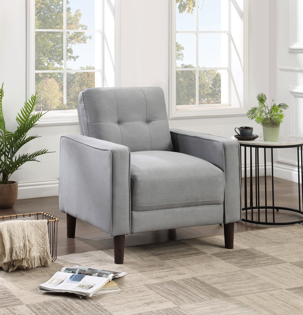 Coaster Furniture 506783 Bowen Upholstered Track Arm Tufted Accent Chair Grey