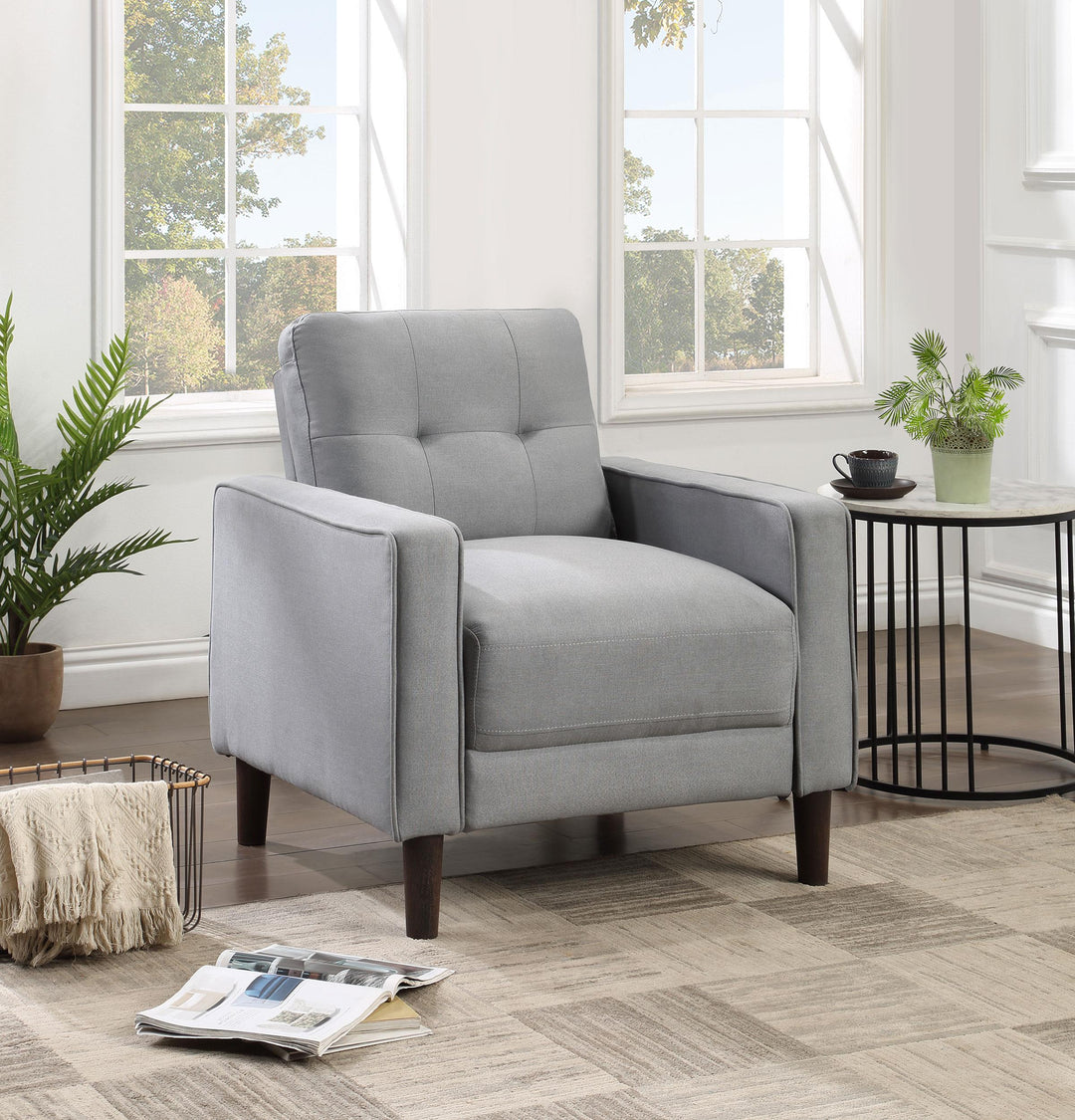 Coaster Furniture 506783 Bowen Upholstered Track Arm Tufted Accent Chair Grey