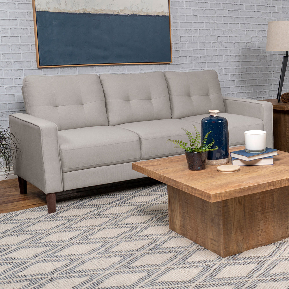Bowen - Upholstered Track Arm Tufted Sofa - Beige