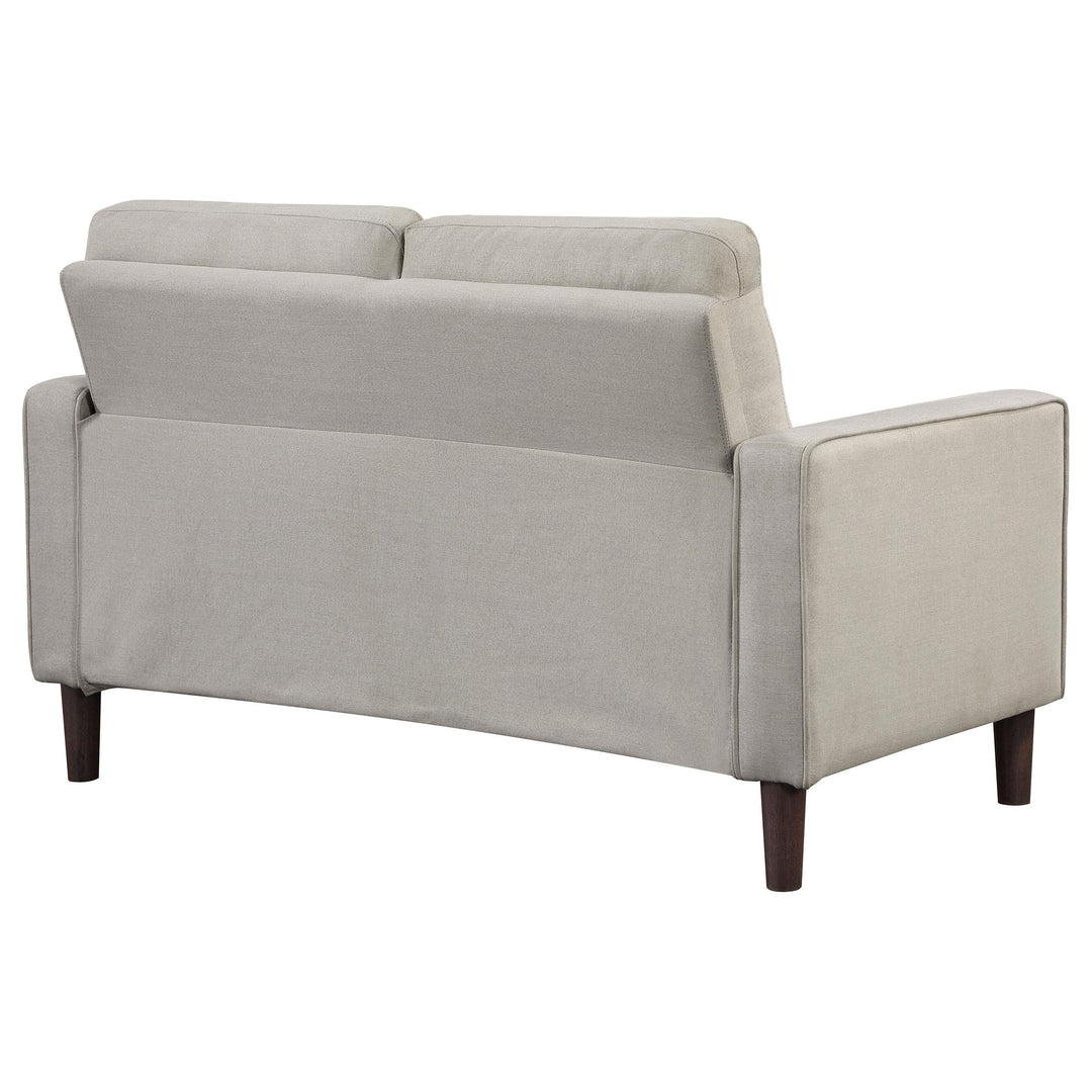 Coaster Furniture 506786 Bowen Upholstered Track Arm Tufted Loveseat Beige