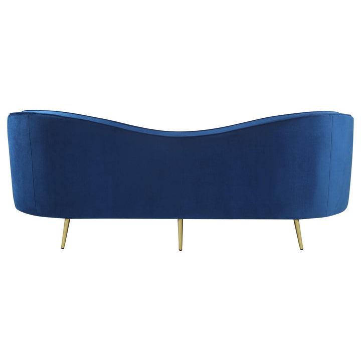 Coaster Furniture 506861 Sophia Upholstered Channel Tufted Sofa Blue