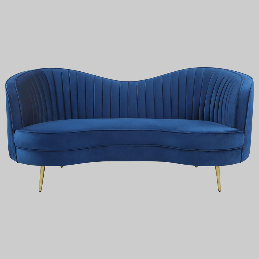 Coaster Furniture 506862 Sophia Upholstered Channel Tufted Loveseat Blue