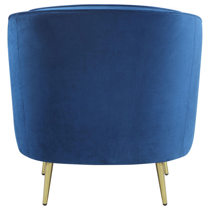 Coaster Furniture 506863 Sophia Upholstered Channel Tufted Barrel Accent Chair Blue